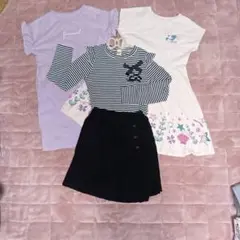 Beeキッズ服セット 140cm＆部屋着用ワンピース2着 130cm