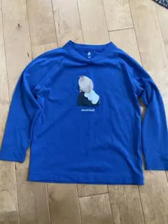 mont-bell キッズ 長袖　ウィックロンTシャツ 120cm ブルーのサムネイル