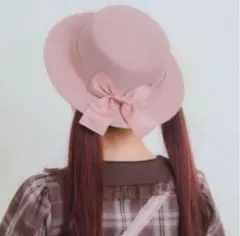 【未使用】マイメロディ 青木美沙子 m♡petit カンカン帽 帽子 ピンク