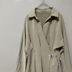 fifth カシュクールロングワンピース(M相当)ベージュ無地　フレアシルエット