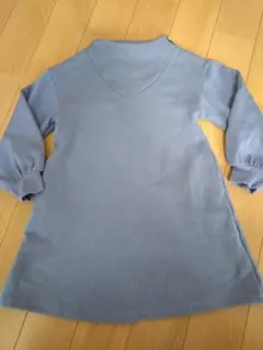 Seraph☆くすみブルー裏起毛☆ワンピース110