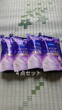 ニベア クリームケア ボディウォッシュ W濃厚保湿 詰替用３４０ml４個セットのサムネイル