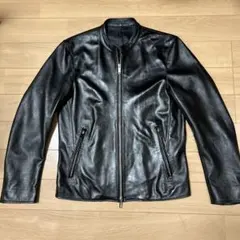 STUDIOUS 羊革レザーシングルライダースジャケット サイズ2 黒