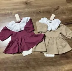 新品【プティマイン 】ロンパース80☆2枚セット