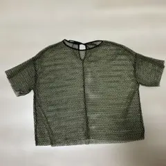 レイビームス　グリーン メッシュ 半袖 Tシャツのサムネイル