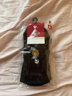 こ*こ様 【新品】PEANUTS スヌーピー 刺繍ソックス ブラックのサムネイル