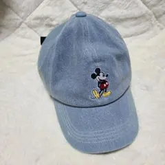 【美品】ディズニー ミッキーマウス デニムキャップ キャップ
