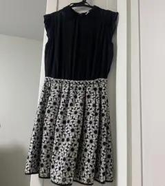 Rirandture  花柄刺繍 ドッキングワンピース