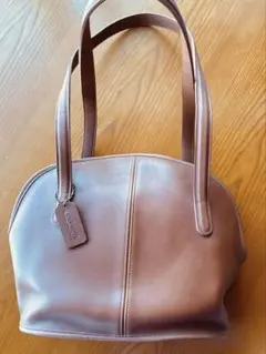 貴重品 COACH ハンドバッグ ブラウン レザー 9958 - メルカリ