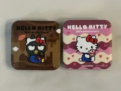 ハローキティ バツ丸 缶バッジ 2個セット