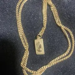 チェーンネックレス 長方形ペンダント