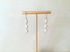天然石ピアス♡イヤリング変更可✽リバーストーン