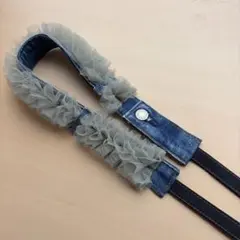 デニムリメイクフリルストラップショルダーベルト