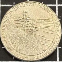レア 5 セント 記念硬貨 2005年 ルイスクラーク オーャン イン ビュー