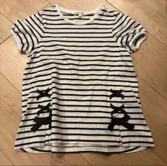 any FAM ボーダー Tシャツ リボン 140cm