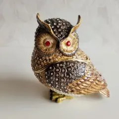 フクロウジュエリーボックス リングイヤリング 収納ケース 金運 幸運 商売繁盛 フクロウジュエリーボックス リングイヤリング 収納ケース 金運 幸運