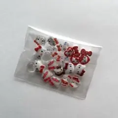 ネイルパーツ サンリオ キティ 赤 20個セット