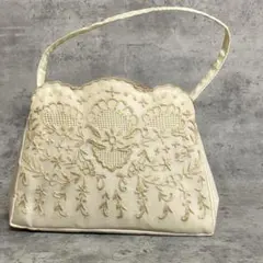 ✨美品✨ヴィンテージ ハンドバッグ 総刺繍 花柄 レトロ 和装 パーティー