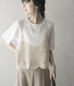 ITEMS URBAN RESEARCH tシャツ 半袖 ニットビスチェ セットのサムネイル