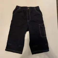 140 黒のハーフパンツ サイドポケット付き