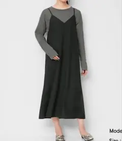 GU Vネックキャミソールワンピース