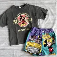 ミッキーマウス Tシャツ＆ショートパンツセット