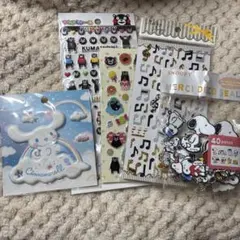 シールセット シナモン くまモン 音符 スヌーピー