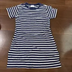 Champion ストライプ 半袖ワンピース 110