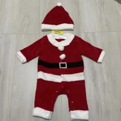 70-80cm サンタクロースカバーオール帽子付き　クリスマス　男の子