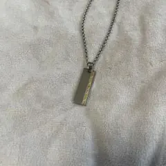 シルバー ステンレス プレートネックレス