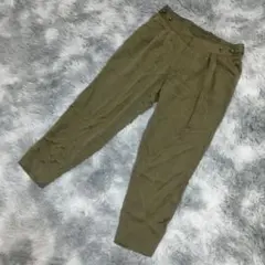 ​ロートレアモン テーパードパンツ カーキ M 38 キュプラ100% ゴムのサムネイル
