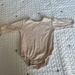 ベージュ 長袖ロンパース バースデーコトリ