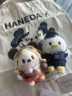 ディズニートートバッグとぬいぐるみ羽田空港限定