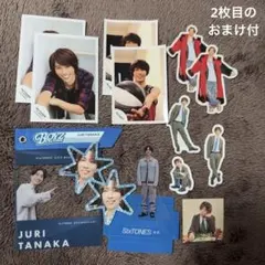 【美品】田中樹 SixTONES リボンキーホルダー ミニフォト ステッカー