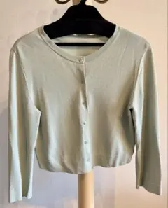 FOXEY ライトグリーン 長袖カーディガン サイズ38 M