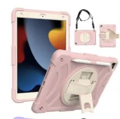 iPadケース スタンド付き ピンク　360度回転