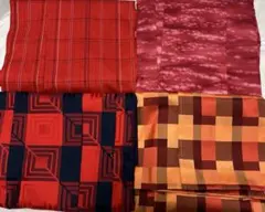 リメイク用雨コートと道行コートの4枚セット　商品感少なめ　エコバッグ等リメイクに