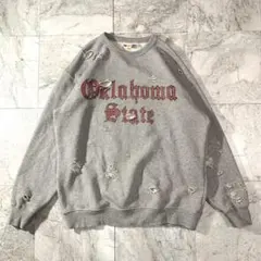 freaks store オクラホマ スウェット ダメージ加工 L