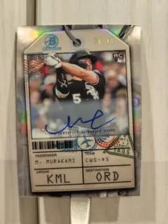 99장 한정 RC Topps bowman 무라카미 소류 선수 친필 사인 카드