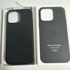 iPhone14ProMax Apple純正レザーケース　ブラック
