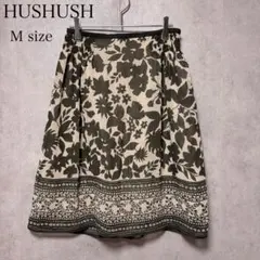 HUSHUSH 花柄スカート M モノトーン ウエストゴム きれいめ 春夏のサムネイル