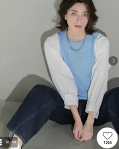 オペークドットクリップ 未使用フハクボリュームスリーブドッキングニット