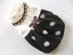 ★胴３４ｃｍ★フリースドットのバルーンワンピース