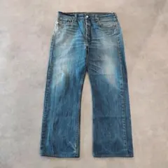リーバイス501 Levis W36 鬼ヒゲ ハチノス 青 古着 23243