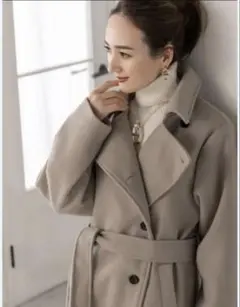 未使用fifth 美シルエットスタンドカラーロングコート