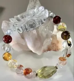 ✳️蓮水晶　ライモナイトインクォーツ　パワーストーン　ブレスレット✳️ ☪️蓮水晶☪️ライモナイトインクォーツ パワーストーン ブレスレット