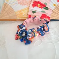 つまみ細工ダブルリボン(青)わんちゃん猫ちゃん用首輪 - メルカリ