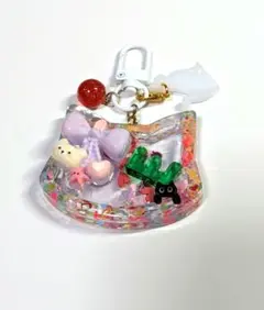 184 シャカシャカキーホルダー シェイカー チャーム ハンドメイド 猫のサムネイル