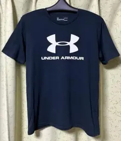 UNDER ARMOUR HEATGEAR Tシャツ LG ビッグロゴ 黒