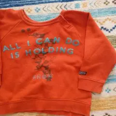 【美品】エフオーキッズ　トレーナー　男の子　キッズ　オレンジ　裏起毛 　95